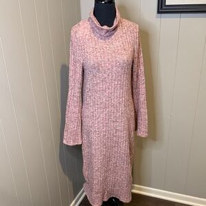 Wayf Where Are You From Women’s Large Pink Purple Long Sleeve Turtleneck Dress